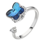 butterfly spinner ring - grey holly blue