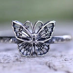 butterfly stacking ring for women