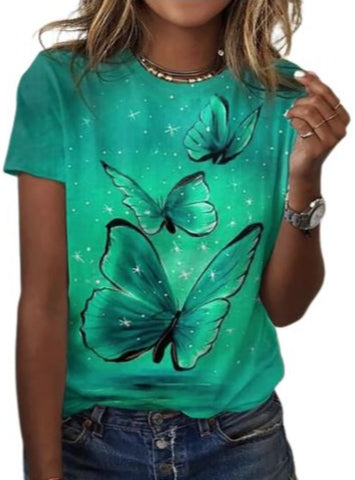 darkcyan butterfly t shirt