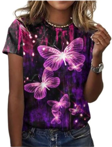 darkorchid butterfly t shirt