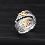 feather butterfly ring design