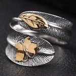 feather butterfly ring jewelry