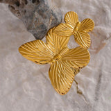 dainty gold butterfly ring