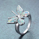 opal butterfly ring jewelry