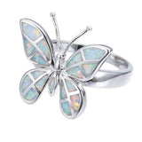 opal butterfly ring bohemian