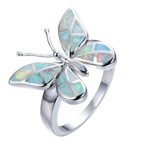 opal butterfly ring