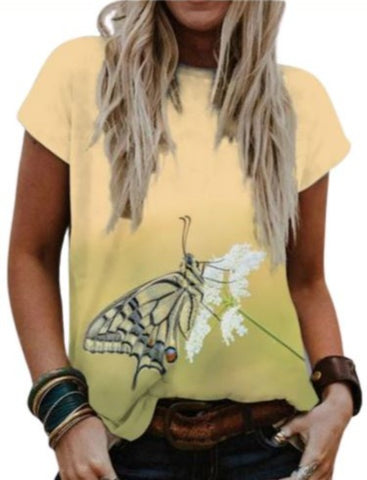 papayawhip butterfly t shirt