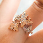 pink butterfly promise ring for women