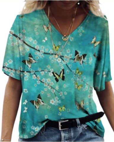 seagreen butterfly t shirt