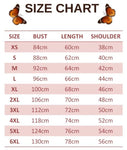 size chart for black butterfly t shirt