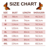 size chart for butterfly hawaiian shirt