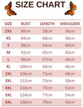 size chart for darkcyan butterfly t shirt