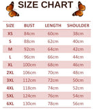 size chart for coral butterfly t shirt