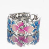 sterling silver flower and butterfly ring jewelry