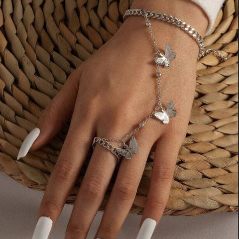 bracelet ring butterfly jewelry