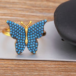turquoise butterfly ring jewelry