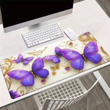 whimsical 3D Purple Butterfly Mouse Pad