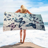 Abstract Swallowtail Paint Splash Towel