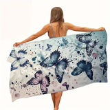 boho Abstract Swallowtail Paint Splash Towel