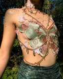 Women’s Butterfly Crystal Chain Crop Top camisole