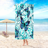 Aqua Floral Monarch Bath Towel for woman