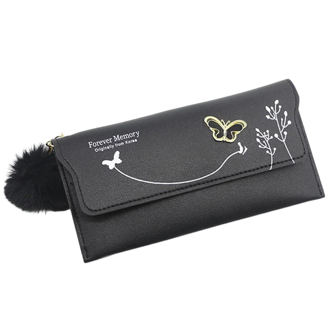 Black Danaus Butterfly Stylish Wallet