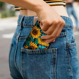 Blue Monarch Butterfly Sunflower Wallet for girls