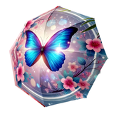 Blue Morpho Fantasy Floral Umbrella