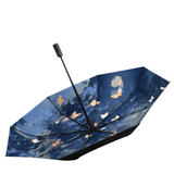 Blue Painted Butterfly Art Umbrella for women