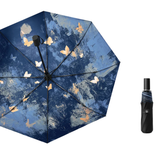 cute Blue Painted Butterfly Art Umbrella