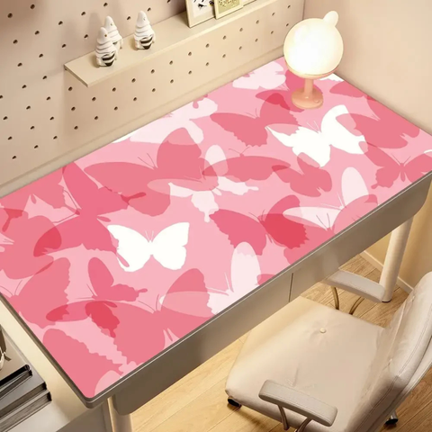 Blush Butterfly Silhouette Mouse Pad