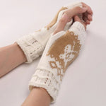 pretty Fingerless Butterfly Gloves