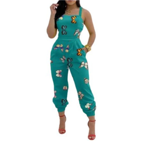 Butterfly Print Jumpsuit