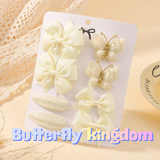 WHITE Butterfly Hairpins for Baby Girls