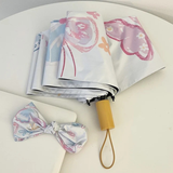 simple Butterfly Motif Compact Auto Umbrella
