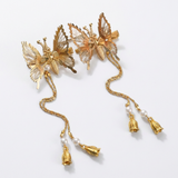 GOLD Butterfly Tassel Hair Clips