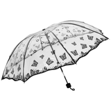 Clear Chic Black Butterfly Umbrella for all season