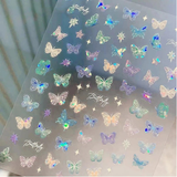 Colorful Butterfly Wing Nail Art Stickers 