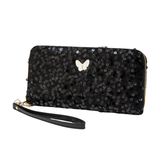 Elegant Glitter Butterfly black Wallet for Women
