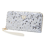 Elegant Glitter Butterfly white Wallet for Women