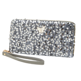 Elegant Glitter Butterfly gray Wallet for Women