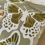 cute Embroidered Spring Azure Butterfly Blanket