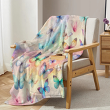 Fantasy Monarch Butterfly Cozy Throw on a chair