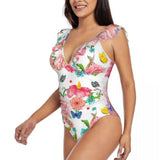 pretty Floral Butterfly Bodysuit