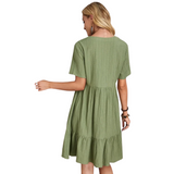 Green Butterfly Dress with ruffle