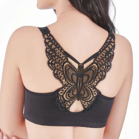 Black Butterfly Bra for women