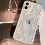 white butterfly phone case for iphone