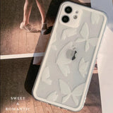 white butterfly phone case for iphone