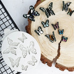 white butterfly cake in silicone