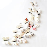 WHITE 3D Double-Layer Magnetic Butterfly Wall Stickers